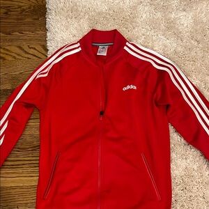 Adidas Bold Red Zip-Up Jacket